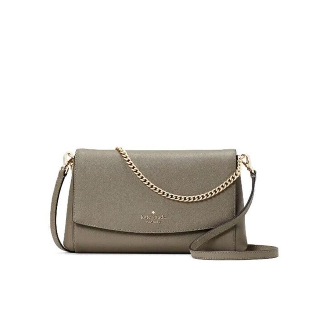 New Kate Spade Laurel Way Greer Crossbody Leather Thunder Cloud